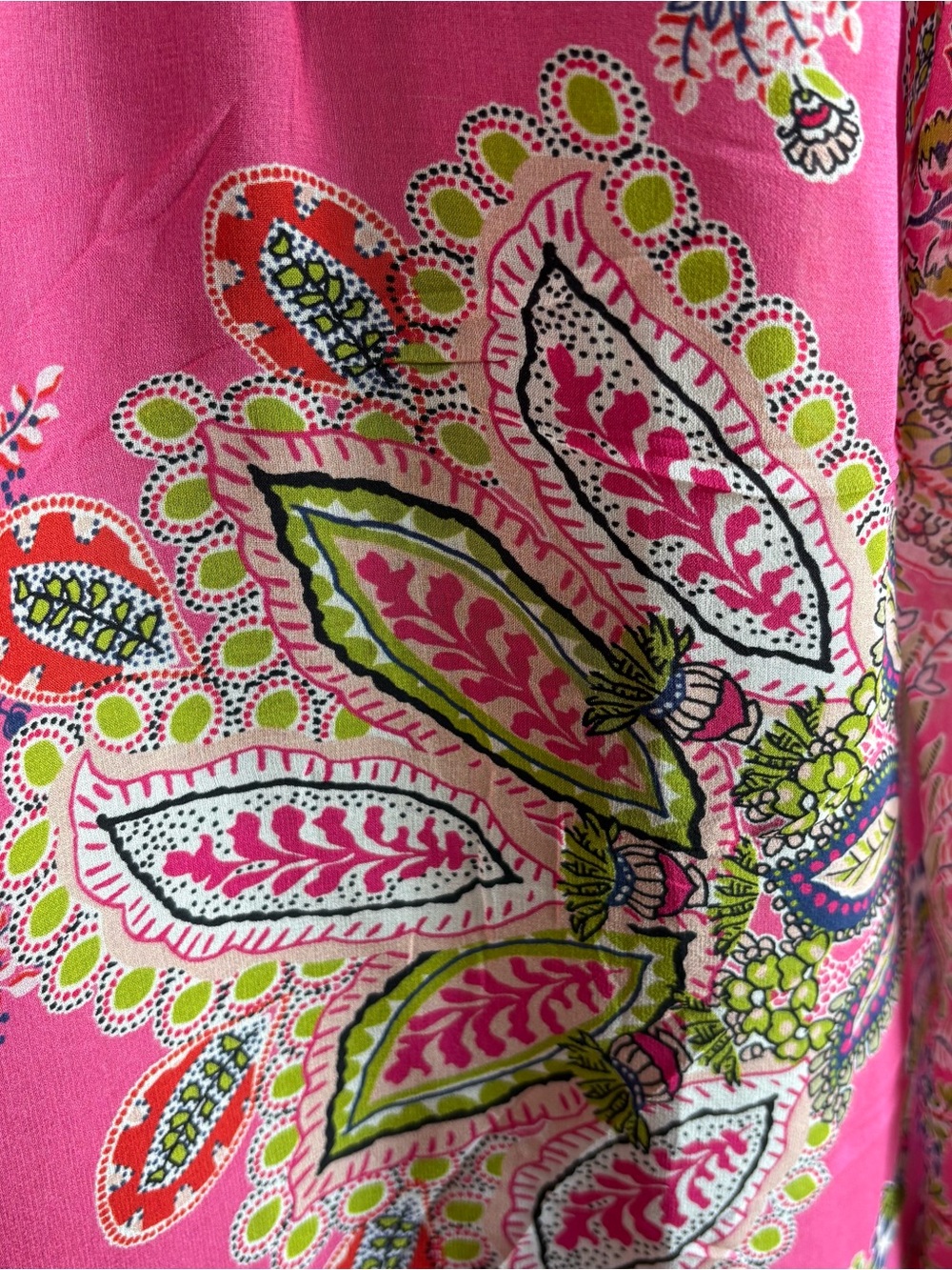Hale Bob 100% Silk Pink Paisley Tassel Peasant Blouse Top Size Small Boho Luxury - Picture 8 of 11